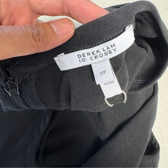 Derek Lam 10 Crosby Black Sleeveless Twist Front Mini Dress Gold Button Detail S - Picture 9 of 12